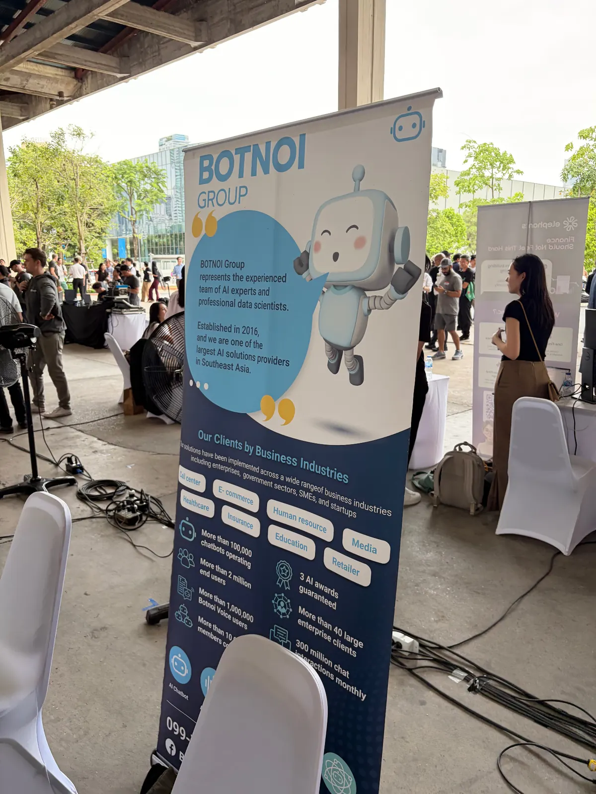 AI partner exhibitor banner at the AI Demo Day venue