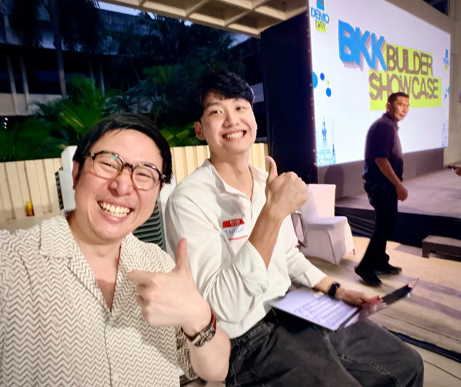 AIKS mentors and a student at the BKK Builder Showcase demo day